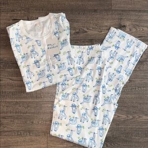 Women’s Blue Sleepy Sloth Roller Rabbit Pajama Set - (NEW)